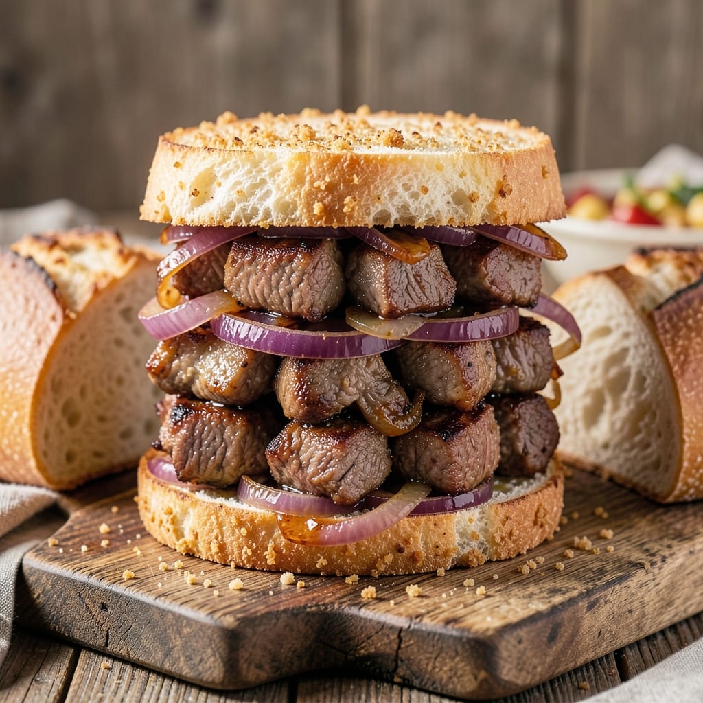 Beef and Onion Sandwich Recipe: Crispy Grilled Layers With Caramelized Sweetness