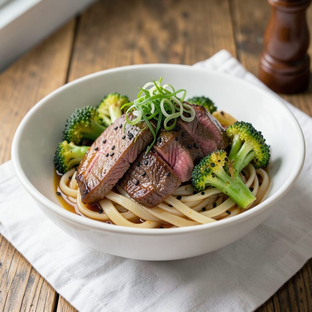 Beef and Broccoli Udon Recipe: Wok-Hei Crispy Beef with Silky Noodles