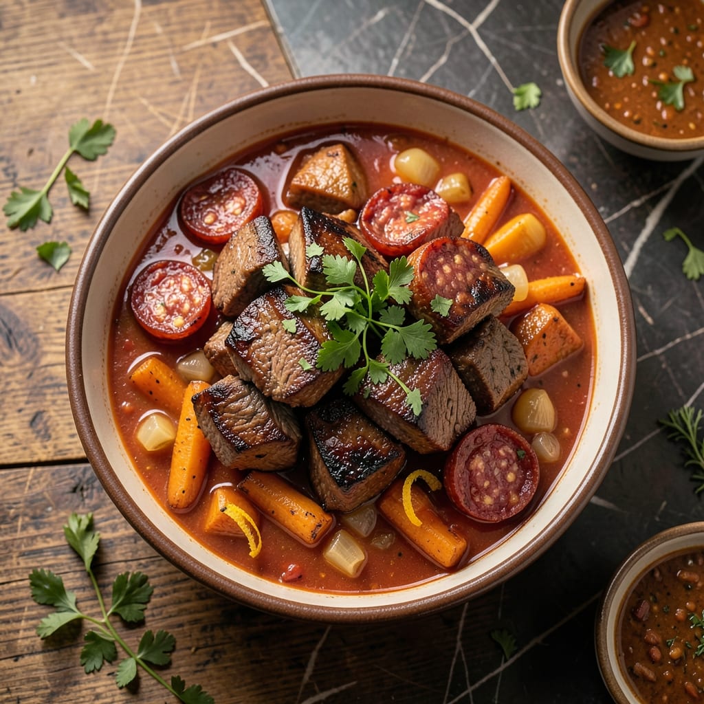 Beef and Chorizo Stew Recipe: Smoky Paprika Depth and Fall-Apart Meat