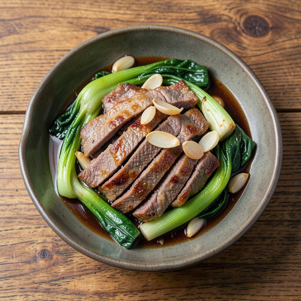 Beef and Greens Chinese Recipe: Wok-Hei Crispy Beef with Silky Bok Choy