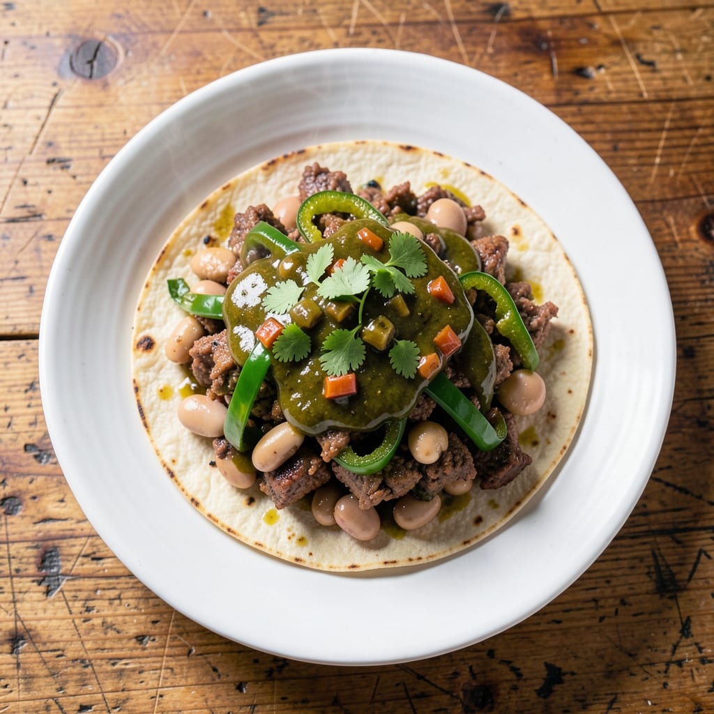 Beef Bean Green Chili Burritos Recipe: Smoky Chili and Cheese-Stuffed Tortillas