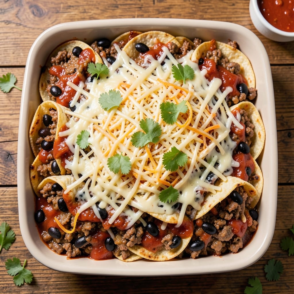 Beef and Black Bean Enchilada Casserole Recipe: Cheesy Tortilla Layers With Smoky Spice Depth