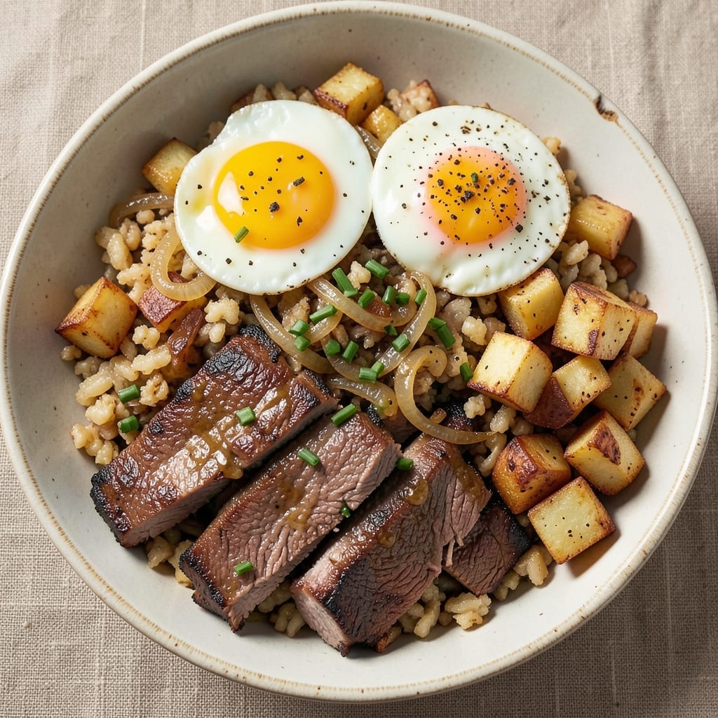 Baked Corned Beef Hash and Eggs Recipe: Crispy Potato Bites with Fluffy Yolk Magic