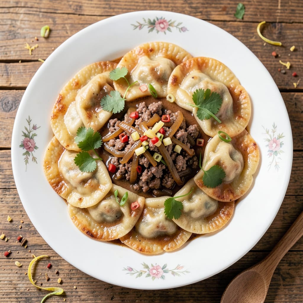 Beef and Flat Dumplings Recipe: Wok-Hei Crispy with Silky Broth Fusion