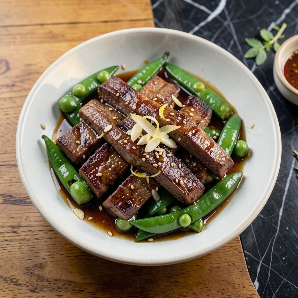 Beef and Pea Pods Stir Fry Recipe: Wok-Hei Crispy Beef with Snap-Peas