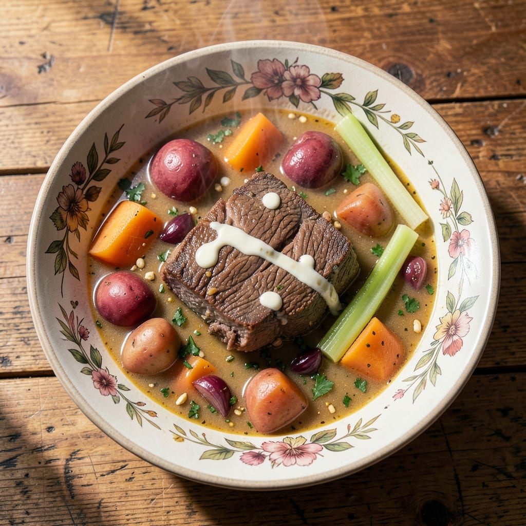 Slow Cooker Award-Winning Vegetable Beef Soup Recipe: Deep Umami Simmer With Tender Meat and Veggies