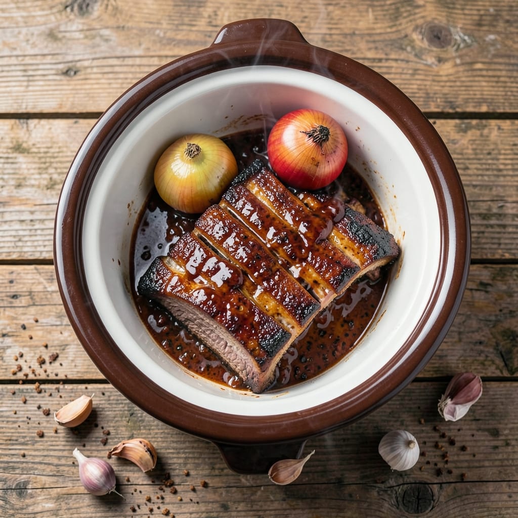 Barbecue Beef Ribs Slow Cooker Recipe: Fall-Off-The-Bone Tender in 6 Hours