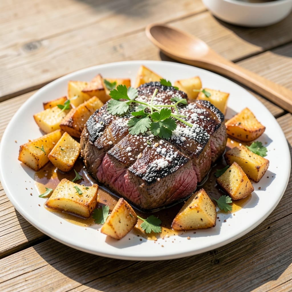 Beef and Hash Browns Recipe: Crispy Potatoes Meet Juicy Steak in One Skillet
