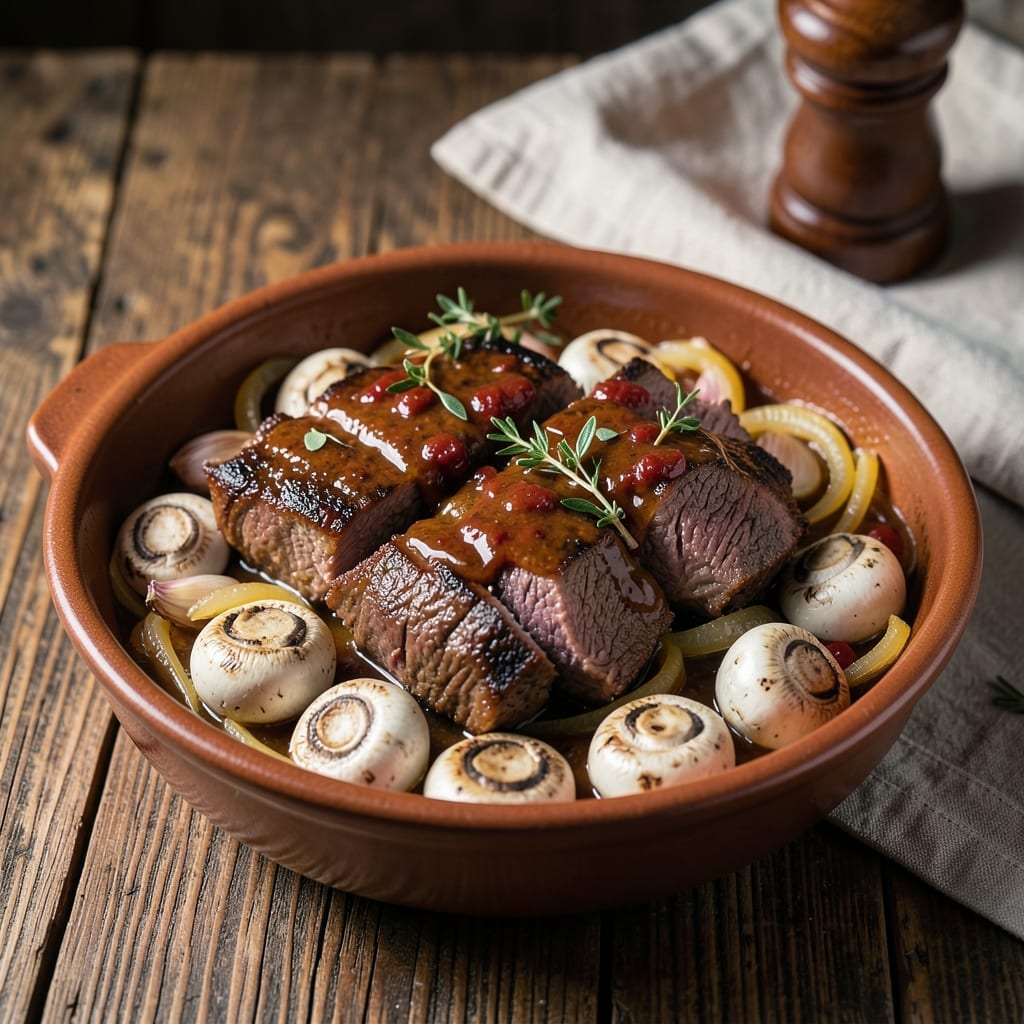 Beef Bakareta Recipe: Slow-Simmered Beef and Mushroom Richness