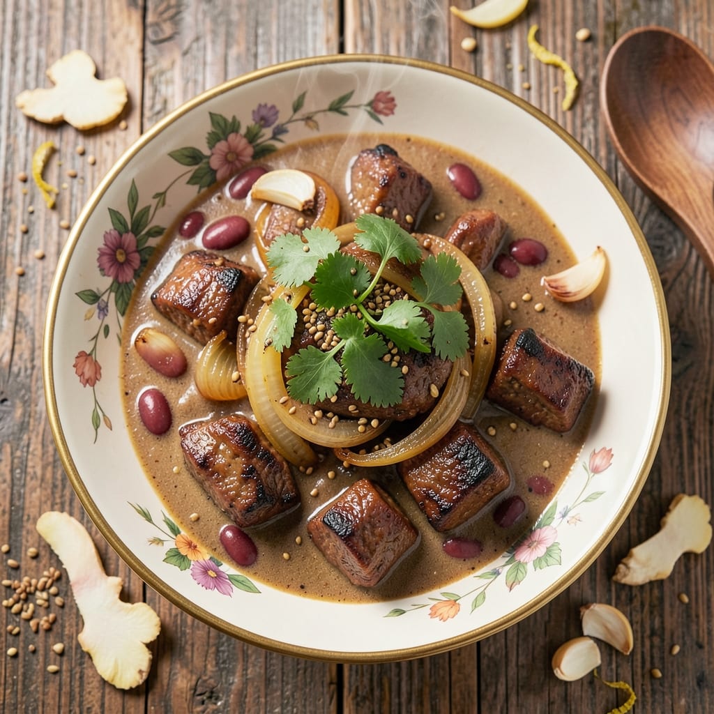 Beef and Bean Curry Recipe: Spiced Tomato Base With Tender Meat and Beans