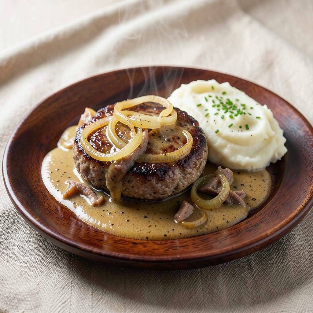 Banquet Salisbury Steak and Beef Stroganoff Recipe: One-Pan Creamy Mushroom Magic