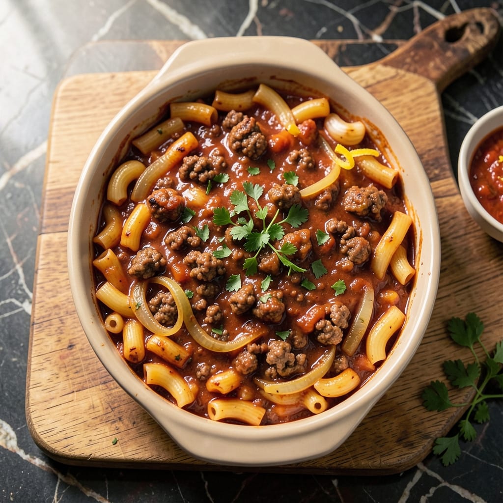Beef and Pasta Casserole Recipe: One-Pan Cheesy Crisp-Top Magic