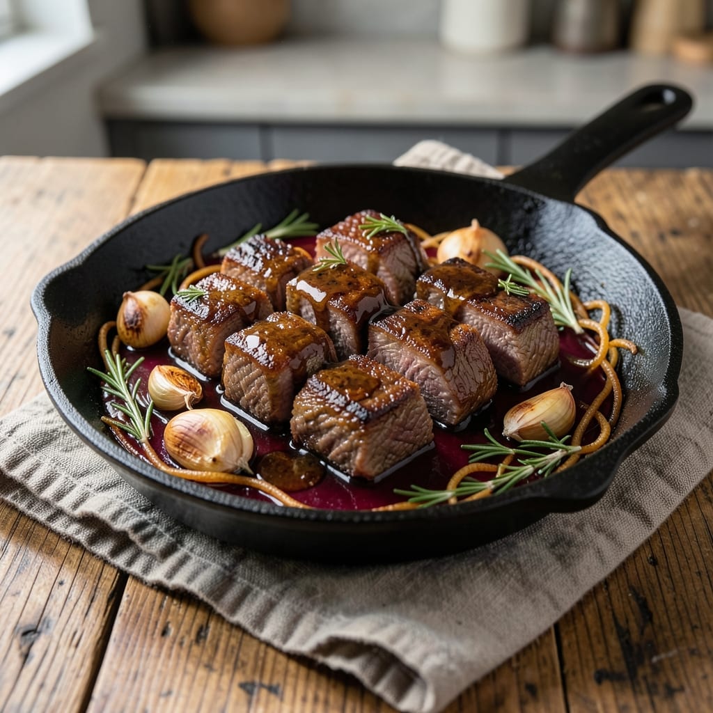 Beef and Balsamic Vinegar Recipe: Deep-Red Wine Simmered Richness