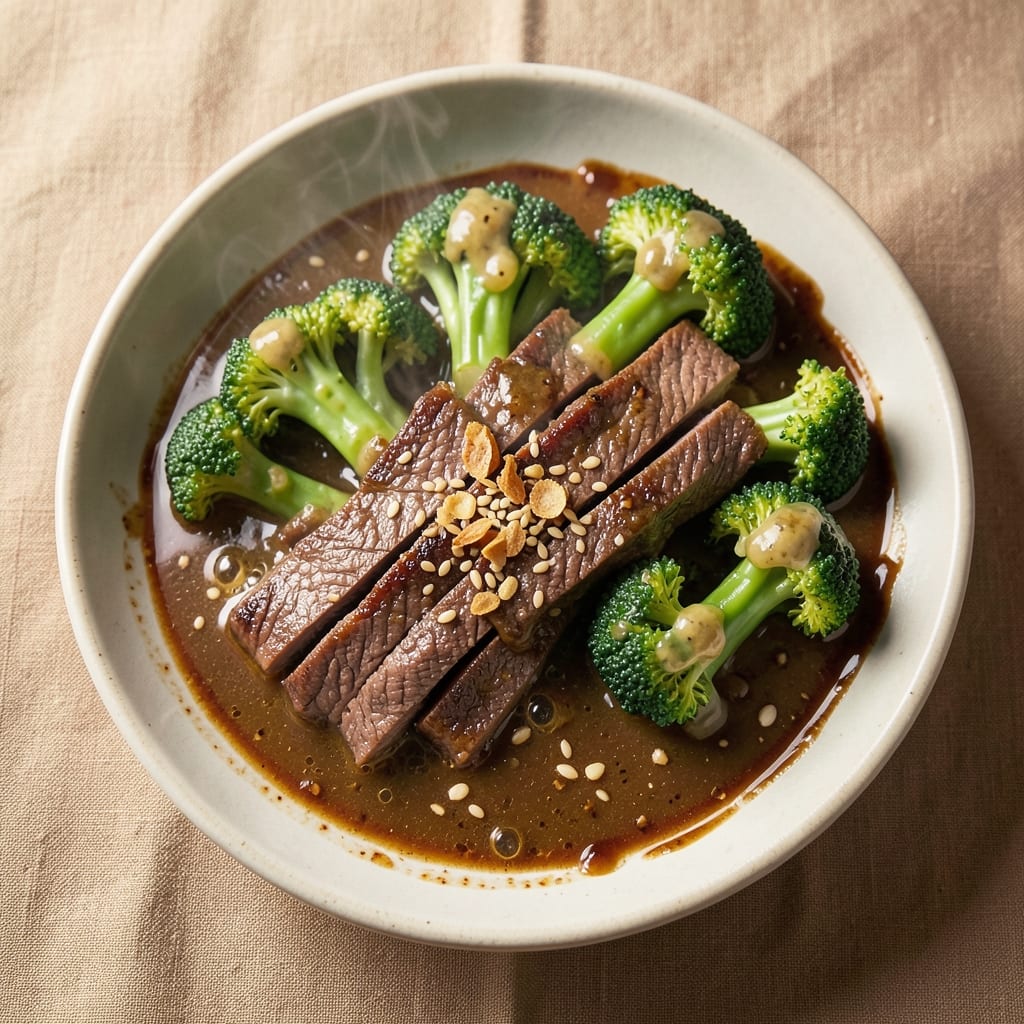 Beef and Broccoli in Garlic Sauce Recipe: One-Pan Umami Bomb With Wok-Hei Flavor