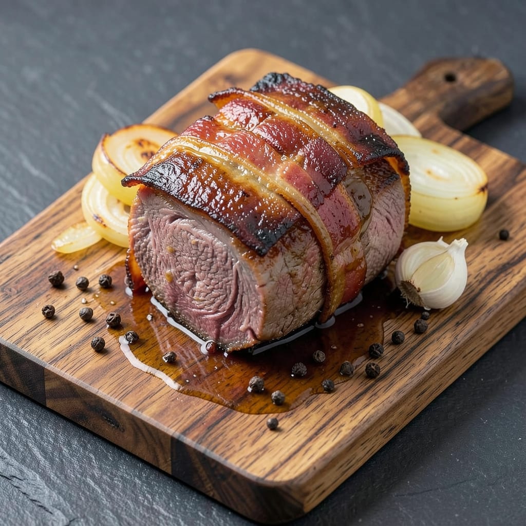 Bacon-Wrapped Roast Beef Recipe: Smoky Crispy Edges and Juicy Centers