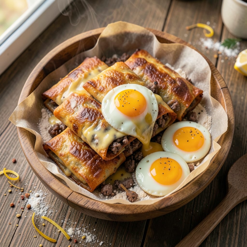 Beef and Cheese Egg Rolls Recipe: Crispy Bites Stuffed With Savory Surprise