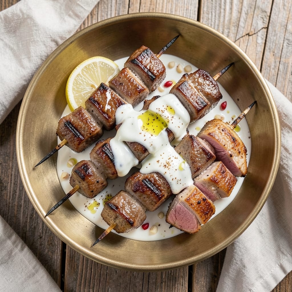 Beef and Lamb Kebabs Recipe: Charred, Juicy Meat Skewers With Fresh Herb Marinade