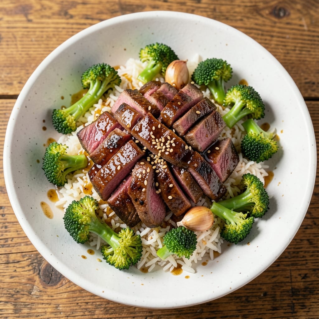Beef and Broccoli Over Rice Recipe: Wok-Seared Crispy Beef and Bright Broccoli