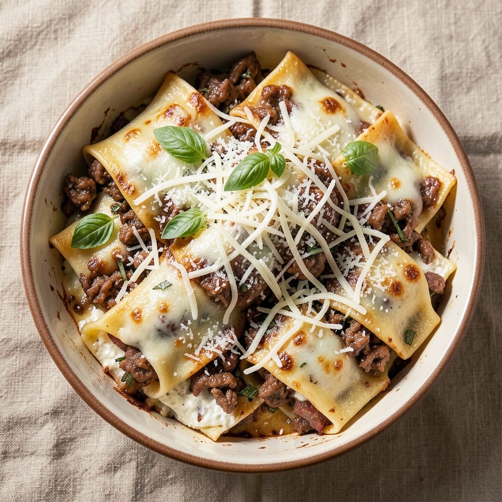 Beef and Sausage Manicotti Recipe: Cheesy Layers With Meat-Stuffed Twists
