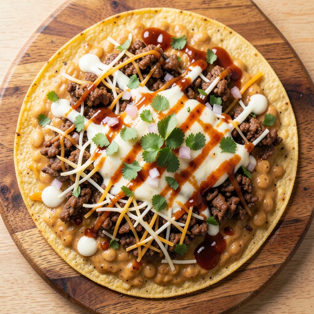 Beef Bean Cheese Nachos Recipe: Crispy Tortilla Stacks Loaded With Melty Cheese