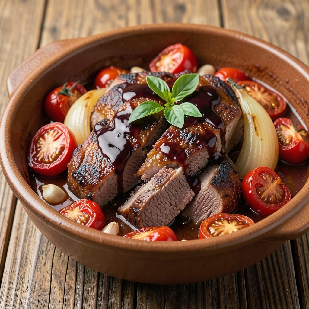 Beef and Tomatoes Recipe: Italian-Style Simmered Steak with Sun-Dried Depth