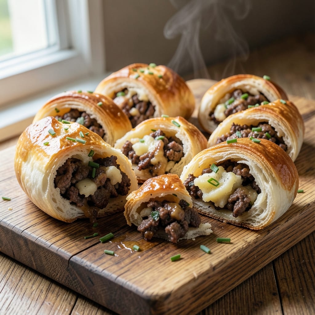 Beef and Potato Piroshki Recipe: Flaky Dough Wrapped in Savory Filling