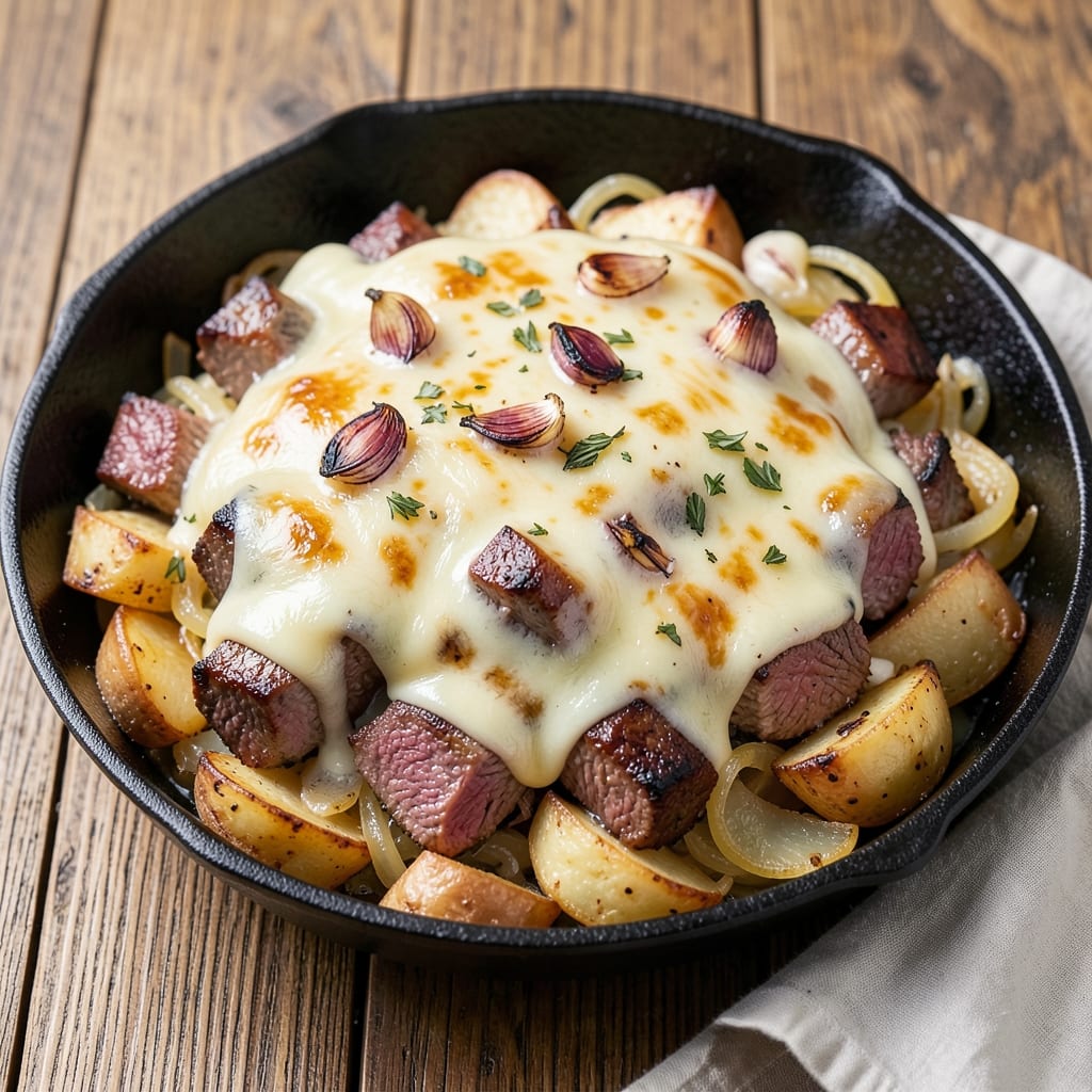 Beef and Potato Au Gratin Recipe: Crispy Top, Melty Cheese Layers