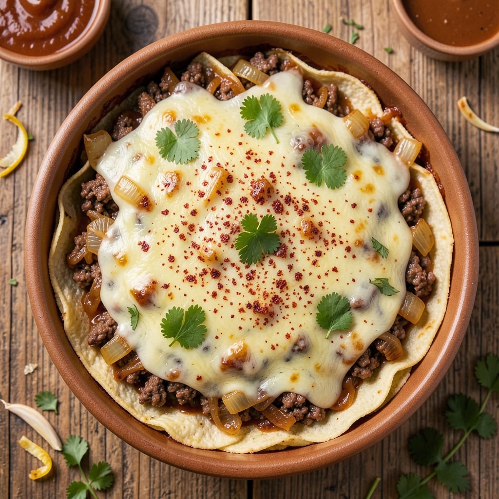 Beef and Cheese Enchilada Casserole Recipe: Crispy Top, Melty Layers, One-Pan Magic